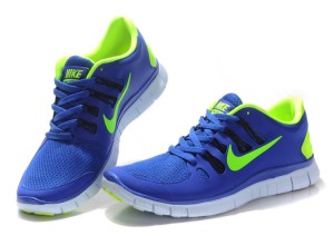 Women Nike Free 5.0 V2 Shoes Green Blue - Click Image to Close